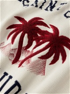 Rhude - Saint Croix Logo-Appliquéd Intarsia-Knit Cotton Jacket - White