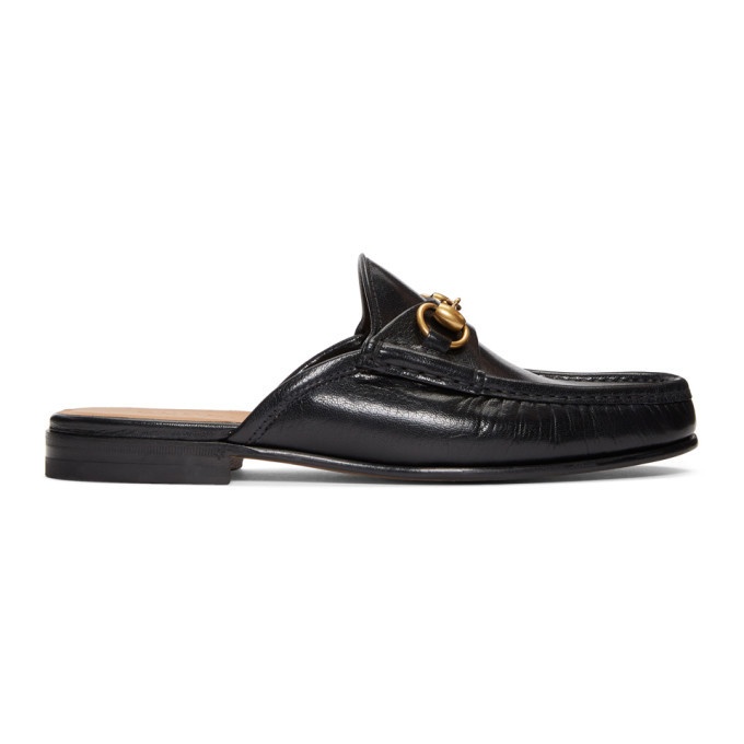 Photo: Gucci Black Slip-On Roos Loafers
