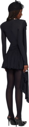 VAQUERA Black Draped Minidress
