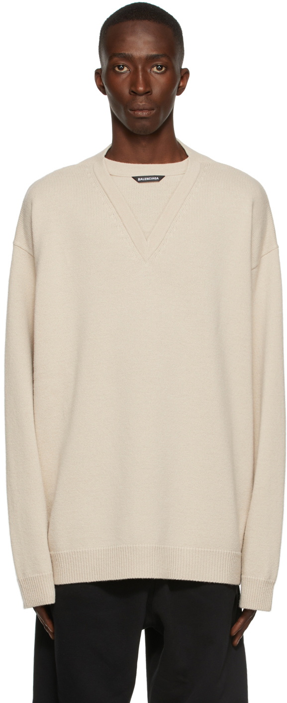 Balenciaga v neck sweater best sale