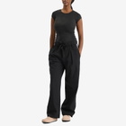 Tekla Fabrics Poplin Sleep Pant in All Black