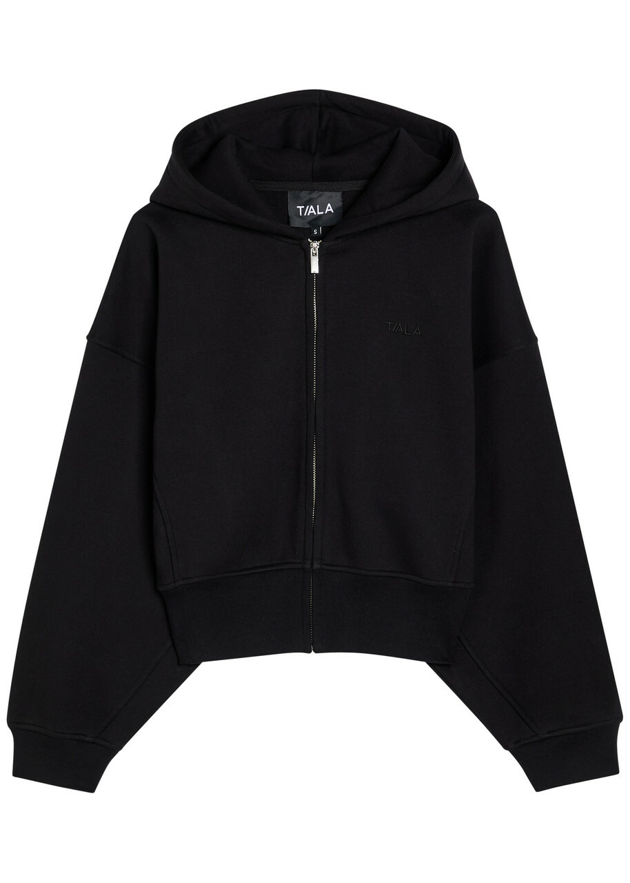 Tala Cocoon Hooded Jersey Sweatshirt Black