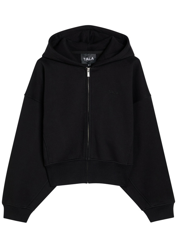 Photo: Tala Cocoon Hooded Jersey Sweatshirt Black