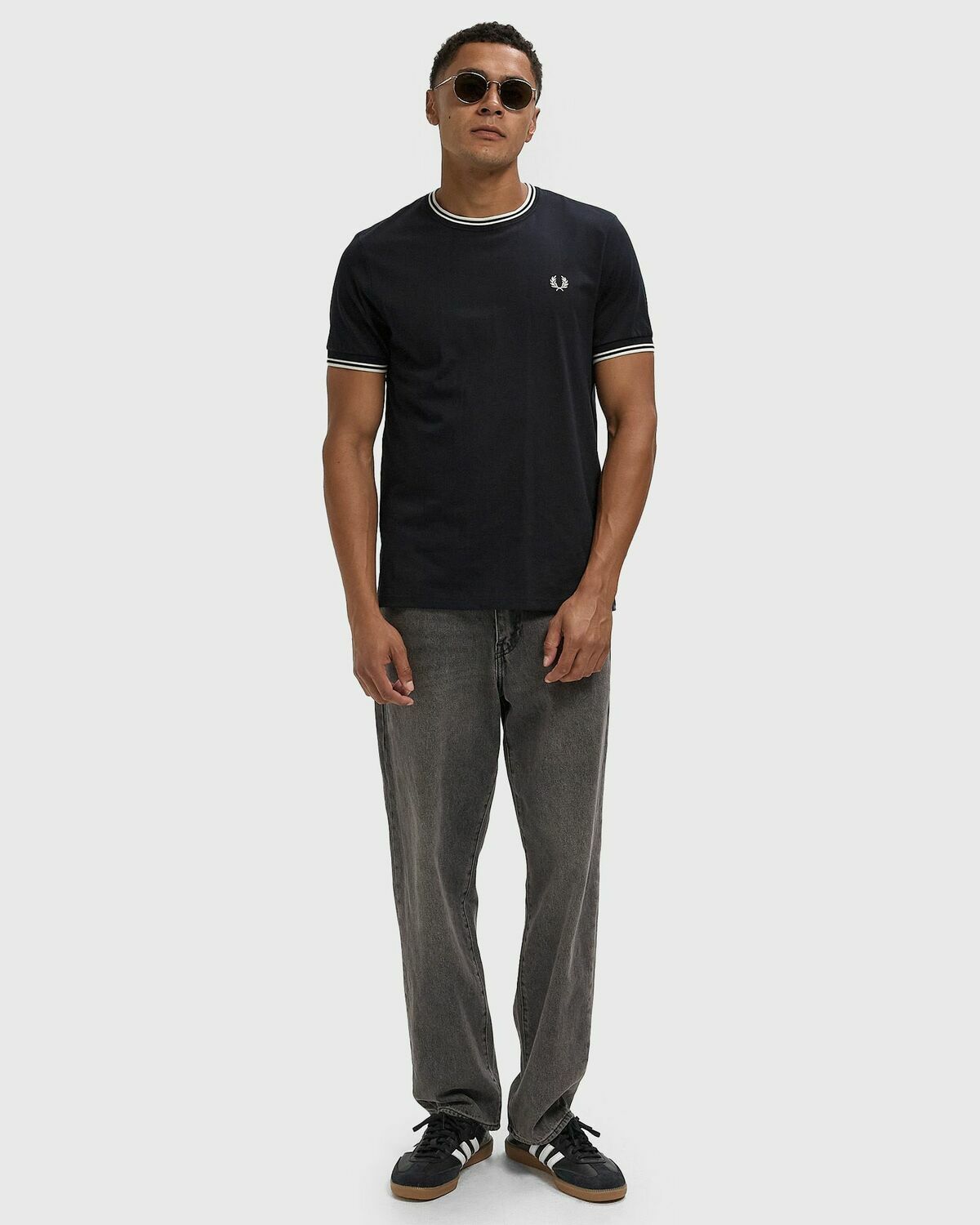 Fred Perry TWINTIPPEDT-SHIRT Blue Mens Shortsleefe