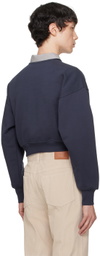 Recto Navy 'LLEGE' Logo Hoodie