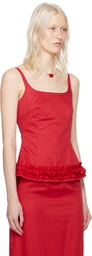 Molly Goddard Red Camille Tank Top