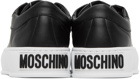 Moschino Black Faux-Leather Sneakers