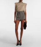 Mugler Draped jersey top