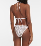 Heidi Klein Ibiza zebra-print bikini top