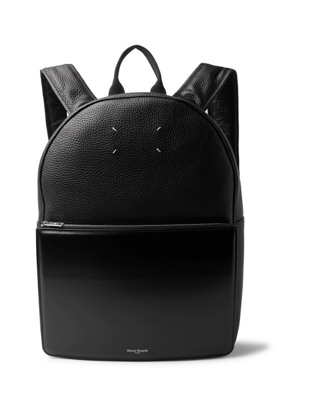 Photo: MAISON MARGIELA - Full-Grain and Smooth Leather Backpack - Black