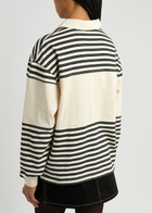 House OF Sunny Stripe Power Cotton Rugby Shirt Cream