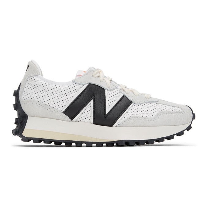 Photo: Casablanca White and Black New Balance Edition 327 Sneakers