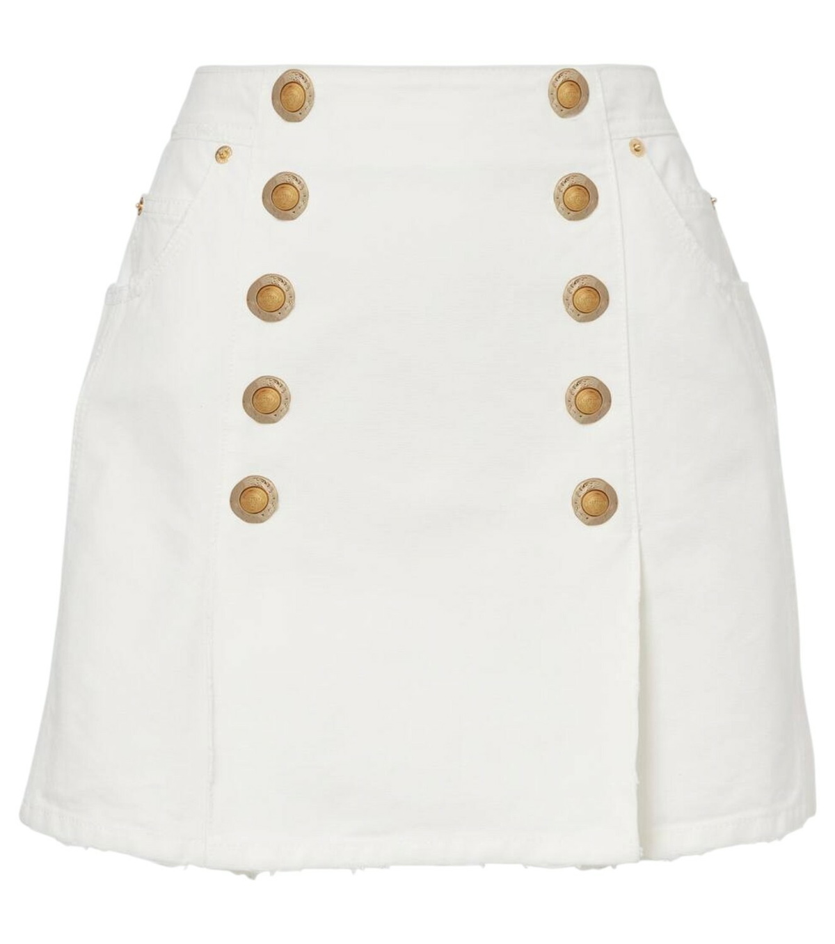 【送料&関税込】Balmain Light Blue Viscose Blend Miniskirt Balmain Light Blue Viscose Blend Miniskirt Balmain