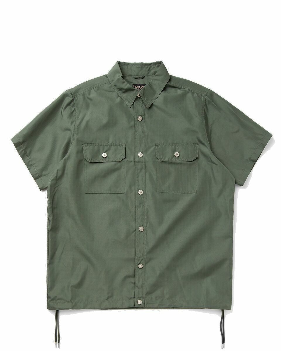 Photo: Taion Military Half Sleeve Shirts Green - Mens - Shortsleeves