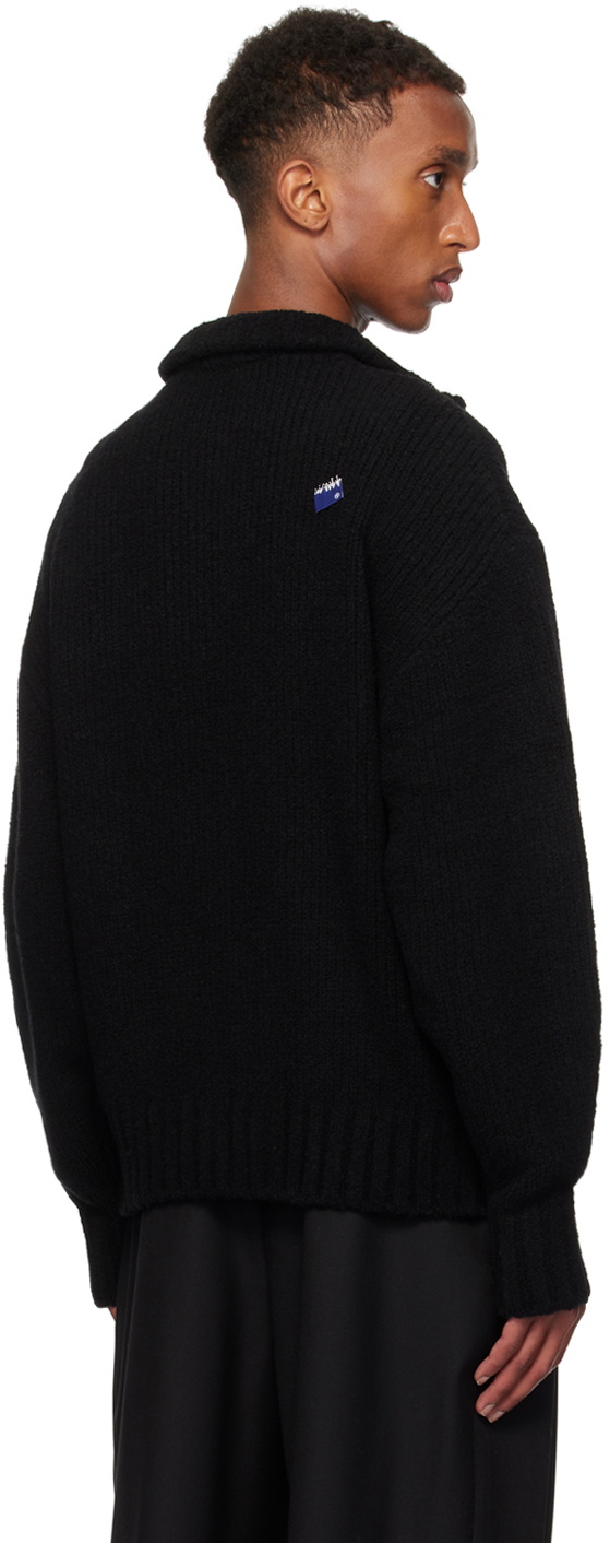 ADER error Black TRS Tag 01 Knit Zip-Up Sweater ADER error