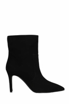 Via Roma 15 High Heels Ankle Boots In Black Suede
