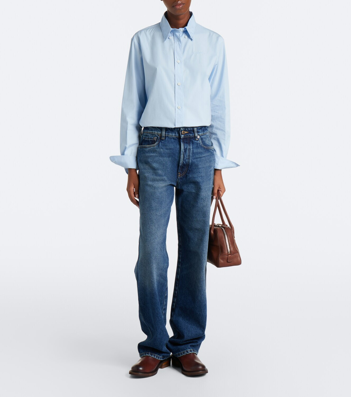 Miu Miu Vivant leather shoulder bag