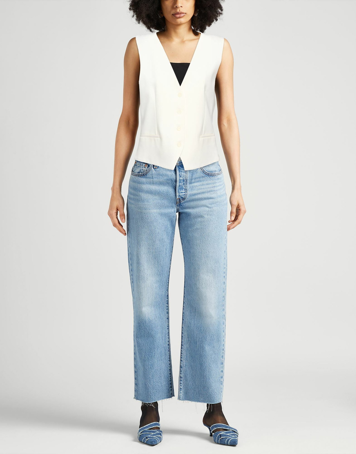 P. a.r. o.s. h. Womens Tailored Vest Ivory