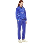 Reebok Classics Blue Velour Vector Half-Zip Sweatshirt