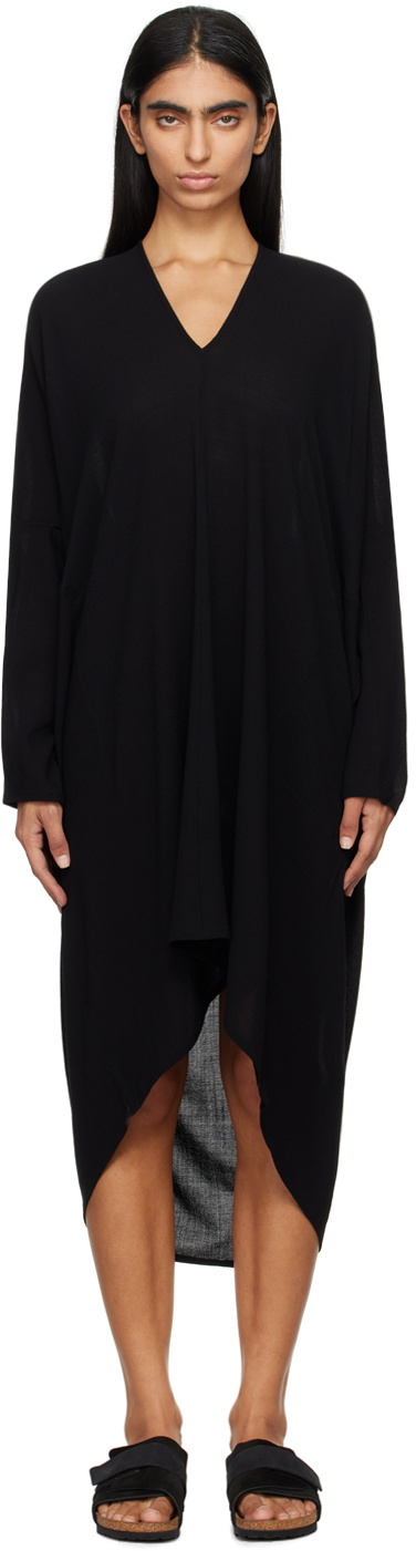 visvim Black Ruana Midi Dress