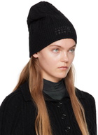 MM6 Maison Margiela Black Cutout Beanie