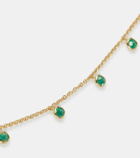 Octavia Elizabeth 18kt gold necklace with emeralds