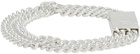 Numbering Silver #5903 Double Chain Bracelet