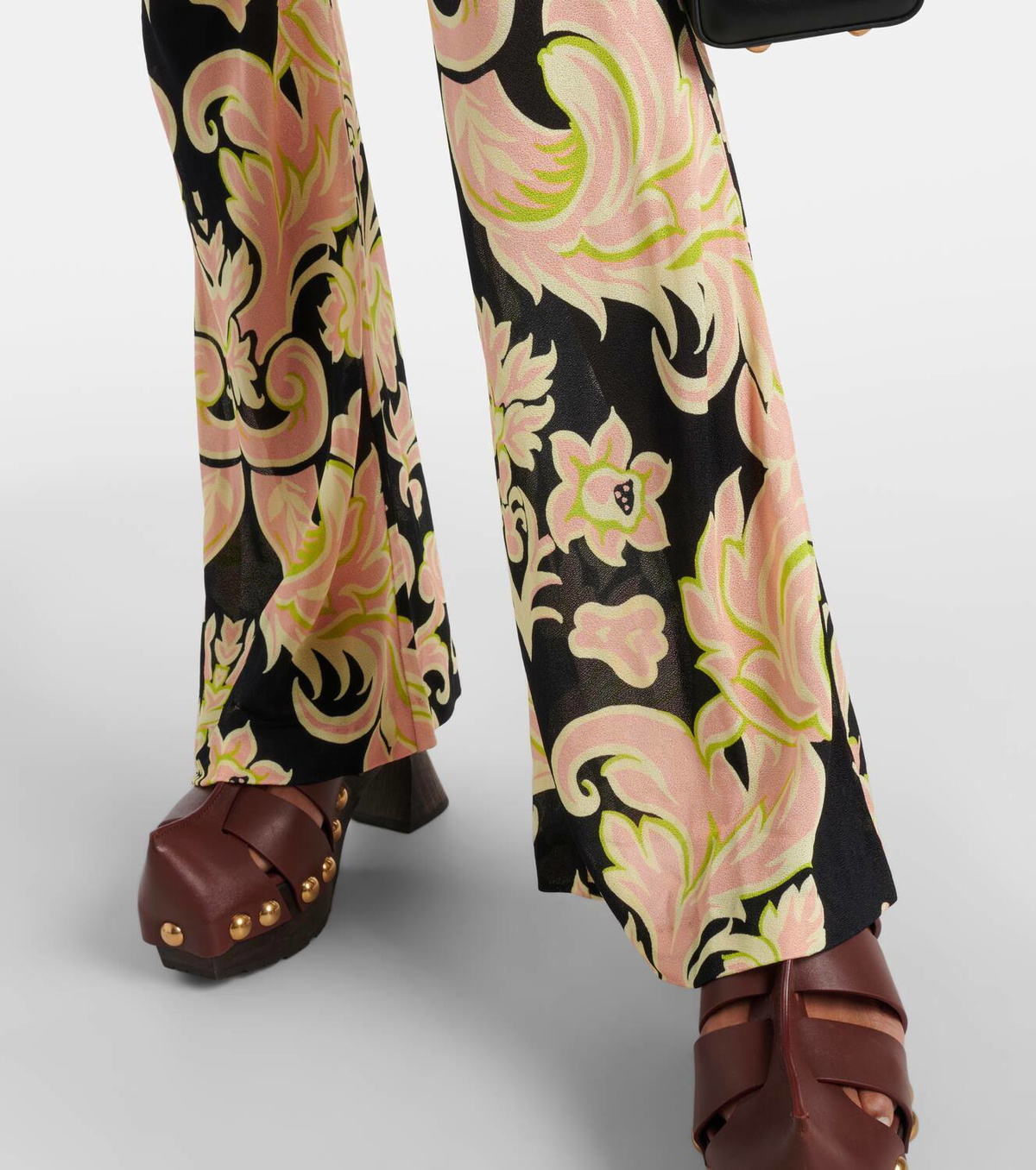 Etro High-rise printed flared pants Etro