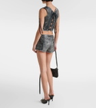 KNWLS Nihil Moto low-rise leather shorts