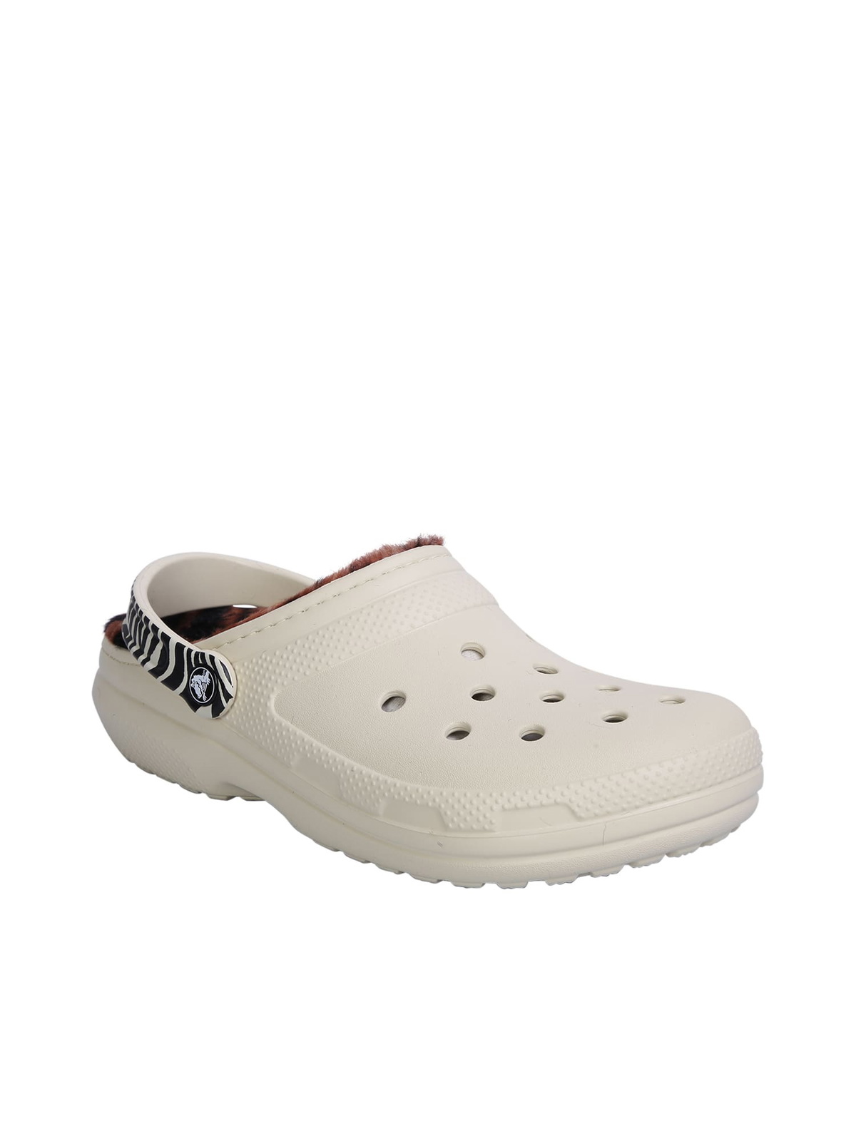 Crocs Lined Animal Clog Sandals In White