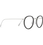Kingsman - Cutler and Gross Round-Frame Acetate and Silver-Tone Optical Glasses - Black