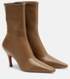 Amina Muaddi Jamie leather ankle boots