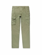 Incotex - Slim-Fit Cotton and Linen-Blend Cargo Trousers - Green