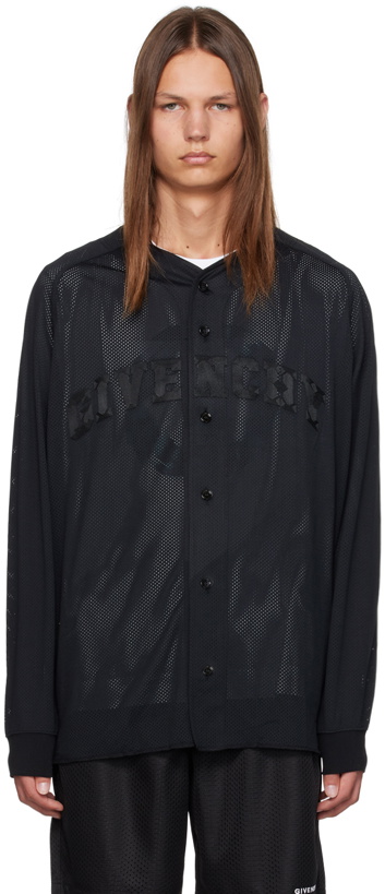 Photo: Givenchy Black V-Neck Shirt
