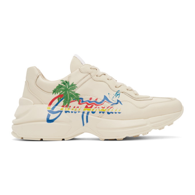 Photo: Gucci Beige Gucci Hawaii Rython Sneakers