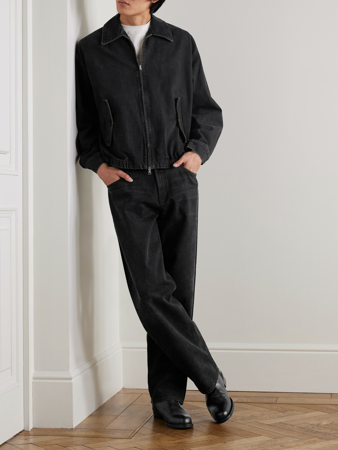 AGOLDE - Torres Organic and Recycled-Denim Blouson Jacket - Black