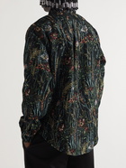 4SDesigns - Floral-Brocade Overshirt - Black