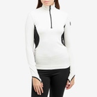 Moncler Grenoble Women's Zip Neck Fitted Sweatshirt in White