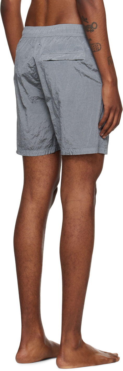 Stone Island Gray Metallic Swim Shorts Stone Island