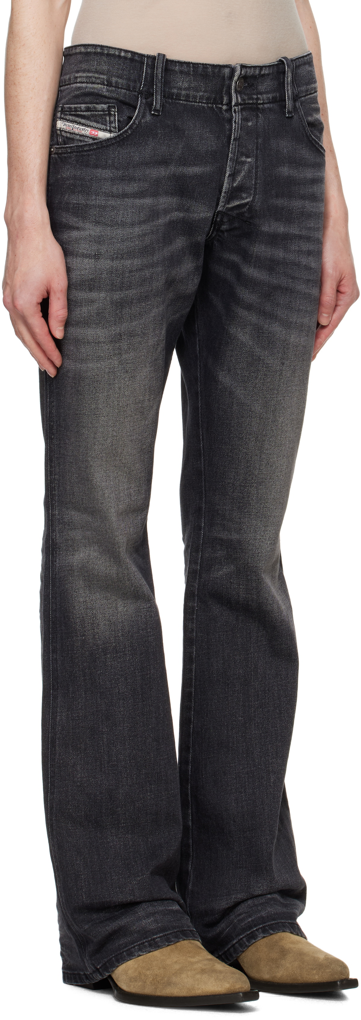 Diesel Black Bootcut D-Backler Jeans Diesel