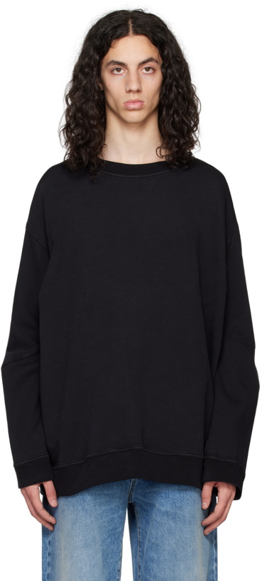 Photo: Marina Yee Black Turned Sleeve Sweatshirt