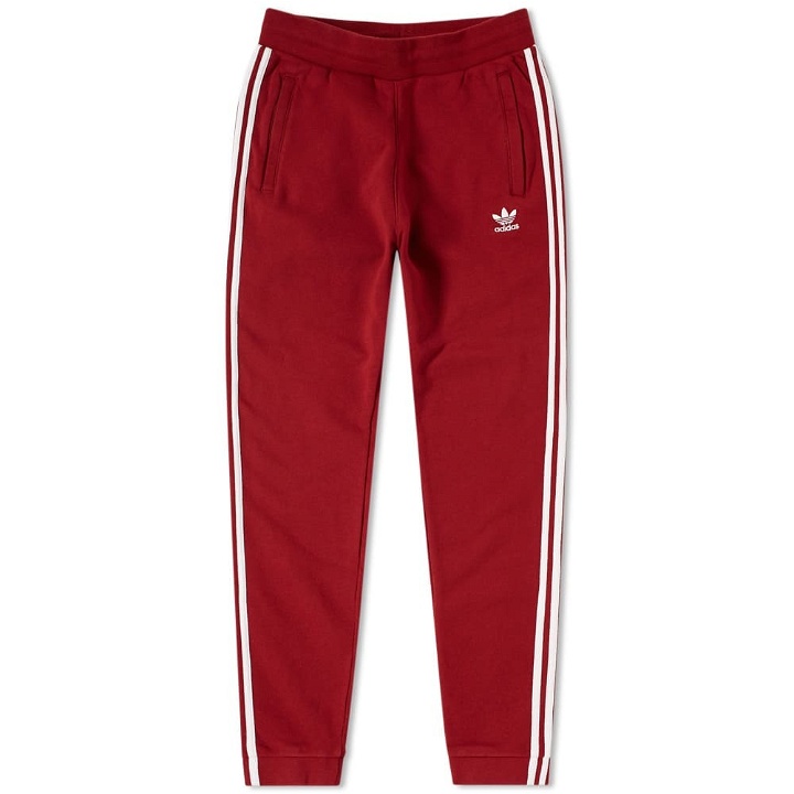 Photo: Adidas 3 Stripe Sweat Pant Red
