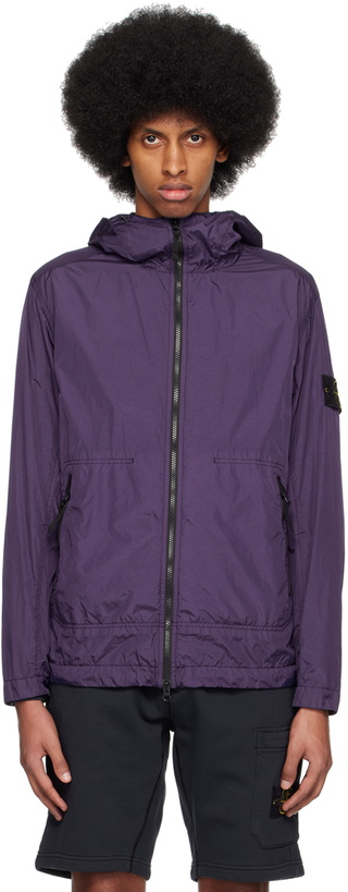 Photo: Stone Island Purple Crinkled Jacket