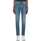 Saint Laurent Blue Skinny 5 Pocket Jeans