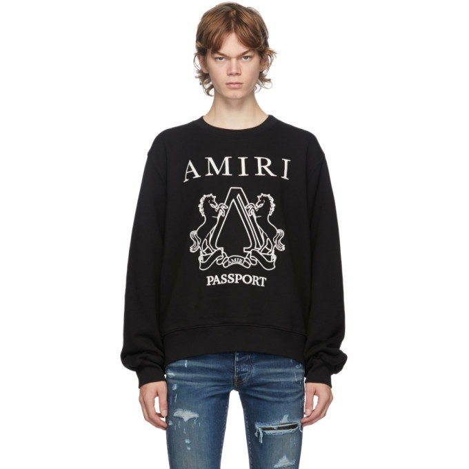 Photo: Amiri Black Passport Crewneck Sweatshirt