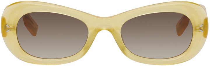 Photo: MCQ Yellow Oval Sunglasses