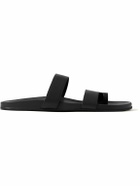 The Row - Hugh Full-Grain Leather Sandals - Black