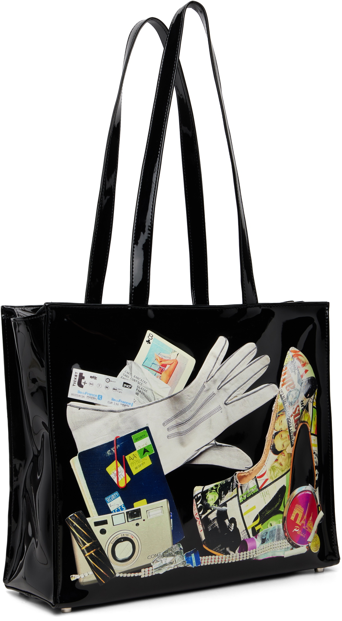 VAQUERA Black Trompe L'Oeil Tote