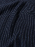 LORO PIANA - Roadster Slim-Fit Knitted Silk and Linen-Blend Polo Shirt - Blue