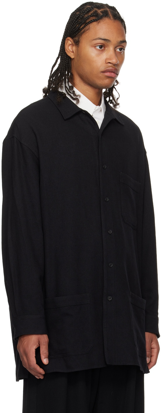 Yohji Yamamoto Black 3-Pocket Shirt Yohji Yamamoto